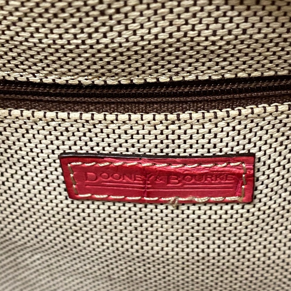 Dooney & Bourke Pink Croc Leather Shoulder Handbag - Picture 8 of 9